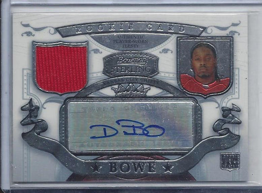 DWAYNE BOWE 2007 BOWMAN STERLING JERSEY AUTO RC