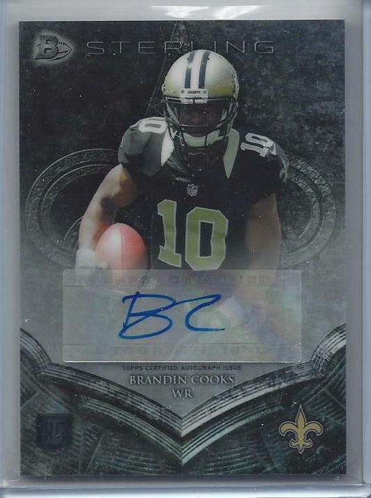 BRANDIN COOKS 2014 BOWMAN STERLING SAINTS AUTO RC