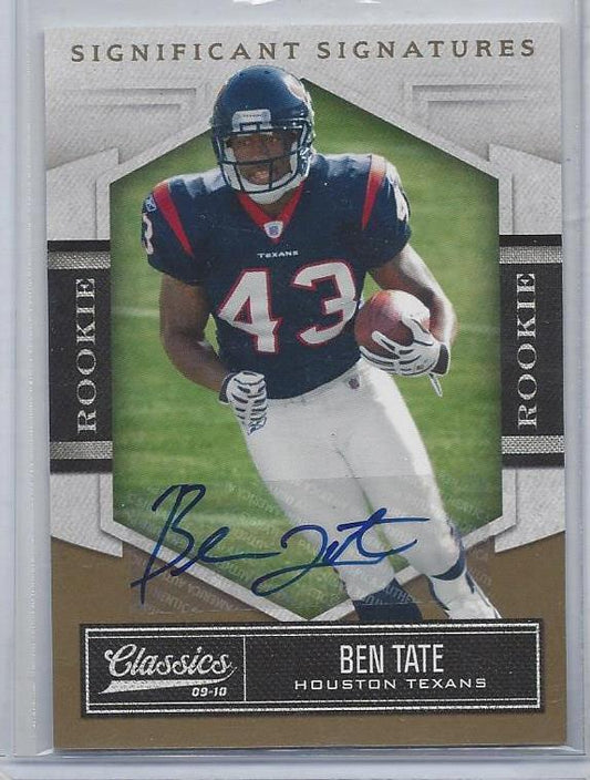 BEN TATE 2010 CLASSICS SIGNIFICANT SIGNATURES AUTO RC #D 18/299