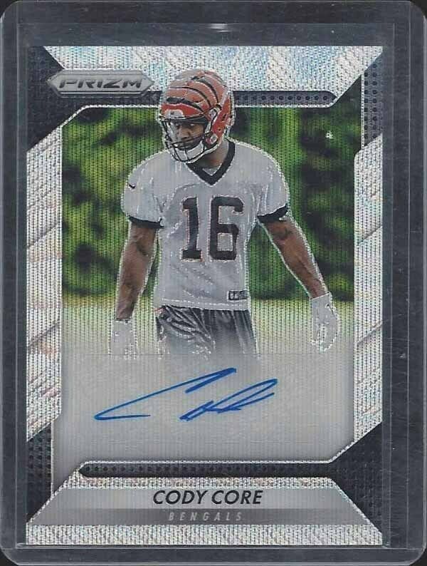 CODY CORE 2016 PANINI PRIZM BLUE WAVE PRIZMS BENGALS AUTO RC #D 116/149