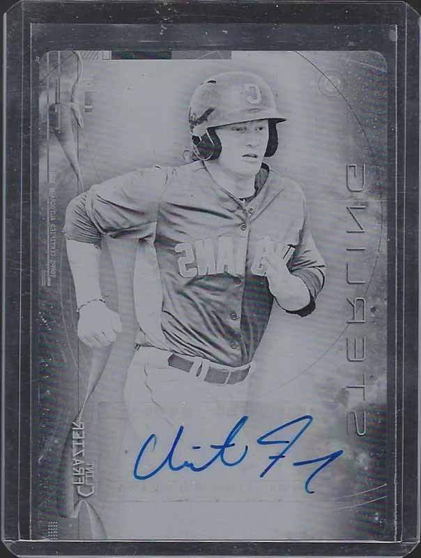 CLINT FRAZIER 2014 BOWMAN STERLING BLACK PRINTING PLATE PROSPECT AUTO #D 1/1