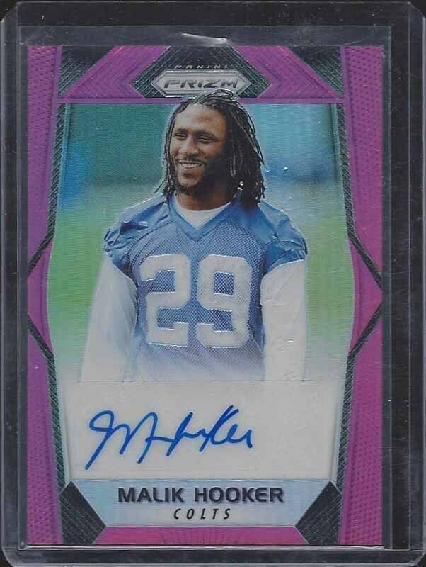 MALIK HOOKER 2017 PANINI PRIZM PINK SP PRIZMS ROOKIE AUTO RC
