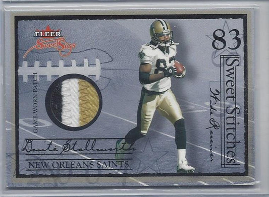 DONTE STALLWORTH 2004 FLEER SWEET SIGS STITCHES 3 COLOR SAINTS PATCH #D 20/42