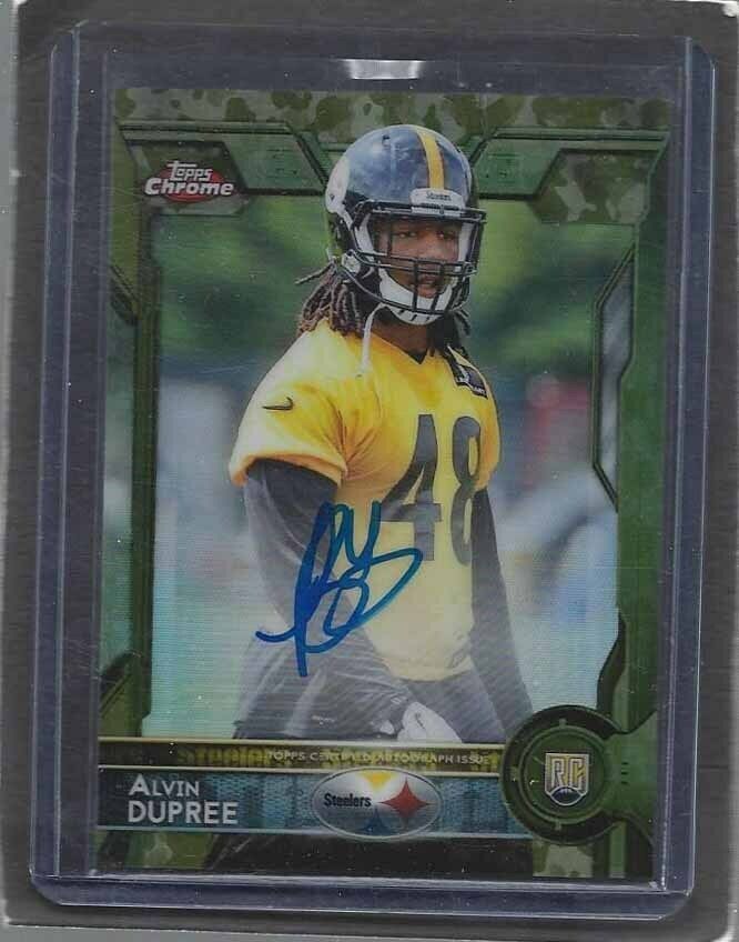 ALVIN BUD DUPREE 2015 TOPPS CHROME CAMO REFRACTOR ON CARD AUTO RC #D 99/99