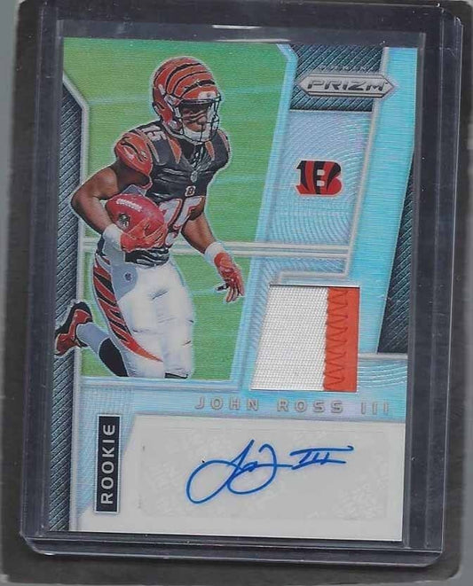 JOHN ROSS III 2017 PANINI PRIZM RPA ROOKIE 2 COLOR PATCH AUTO RC #D 52/99