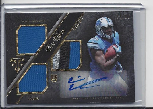 ERIC EBRON 2014 TOPPS TRIPLE THREADS TRIPLE JERSEY 3 COLOR PATCH AUTO RC #D /99