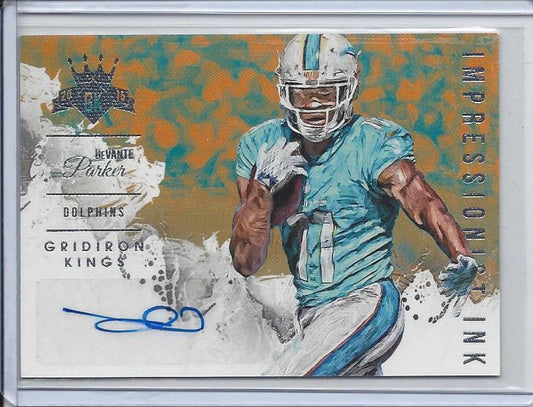 DEVANTE PARKER 2015 PANINI GRIDIRON KINGS IMPRESSIONIST INK DOLPHINS AUTO RC /99