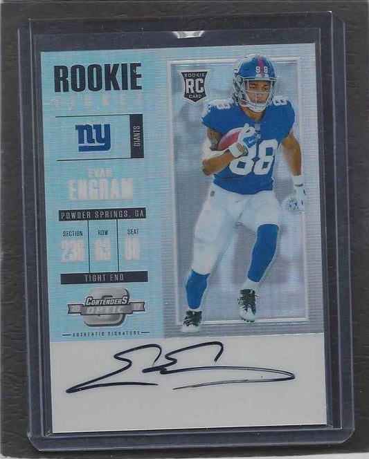 EVAN ENGRAM 2017 CONTENDERS OPTIC HOLO ROOKIE TICKET ON CARD AUTO RC #124