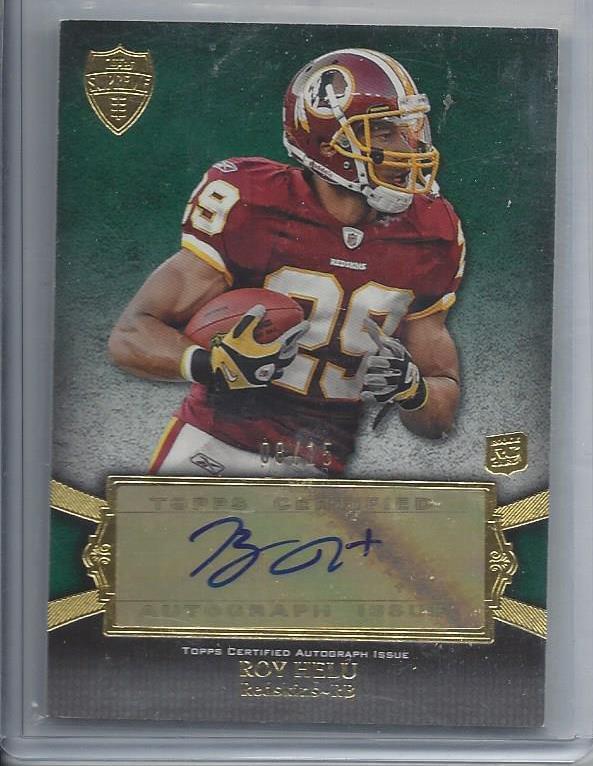 ROY HELU 2011 TOPPS SUPREME EMERALD GREEN AUTO RC #D 8/15