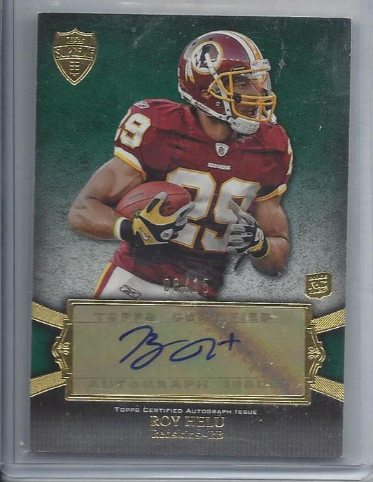 ROY HELU 2011 TOPPS SUPREME EMERALD GREEN AUTO RC #D 8/15