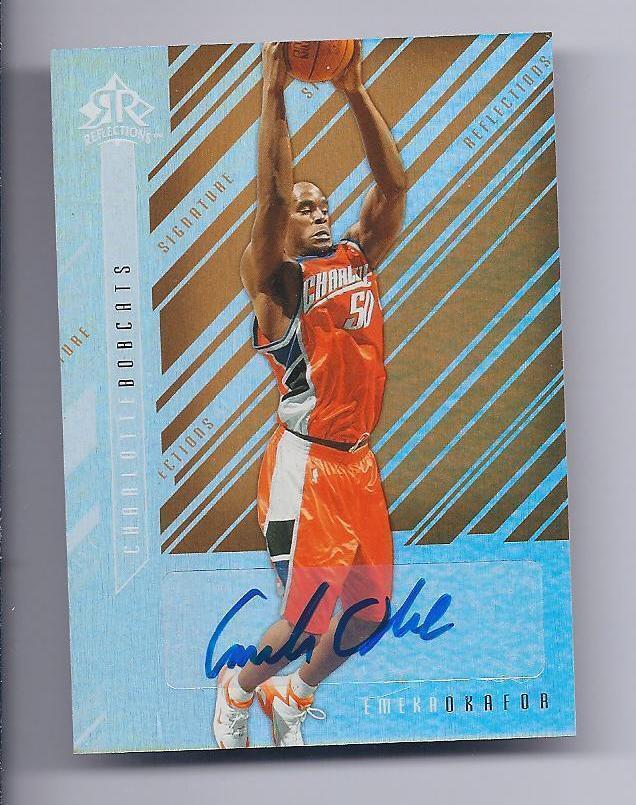 EMEKA OKAFOR 2006-07 UPPER DECK REFLECTIONS SIGNATURE AUTO #D 1/20