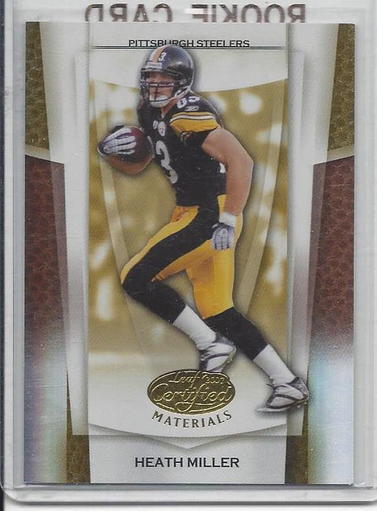 HEATH MILLER 2007 LEAF CERTIFIED MATERIALS MIRROR GOLD #D 14/25