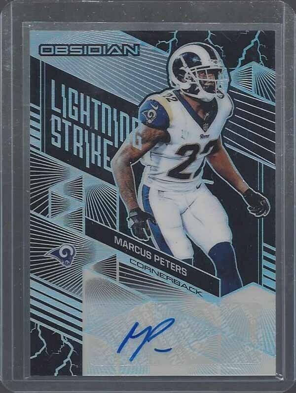 MARCUS PETERS 2018 OBSIDIAN LIGHTNING STRIKE AUTO #D 93/96