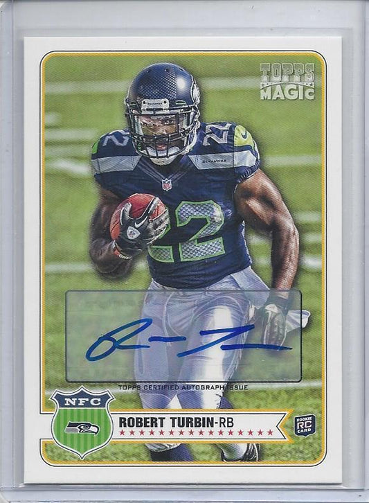 ROBERT TURBIN 2012 TOPPS MAGIC SEAHAWKS AUTO RC #87