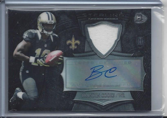 BRANDIN COOKS 2014 BOWMAN STERLING SAINTS JERSEY ROOKIE AUTO RC