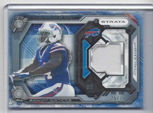 SAMMY WATKINS 2014 TOPPS STRATA LIGHT BLUE PATCH ROOKIE RC #D 25/75