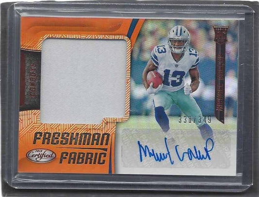 MICHAEL GALLUP 2018 CERTIFIED FRESHMAN FABRIC ORANGE JERSEY AUTO RC #D 330/349