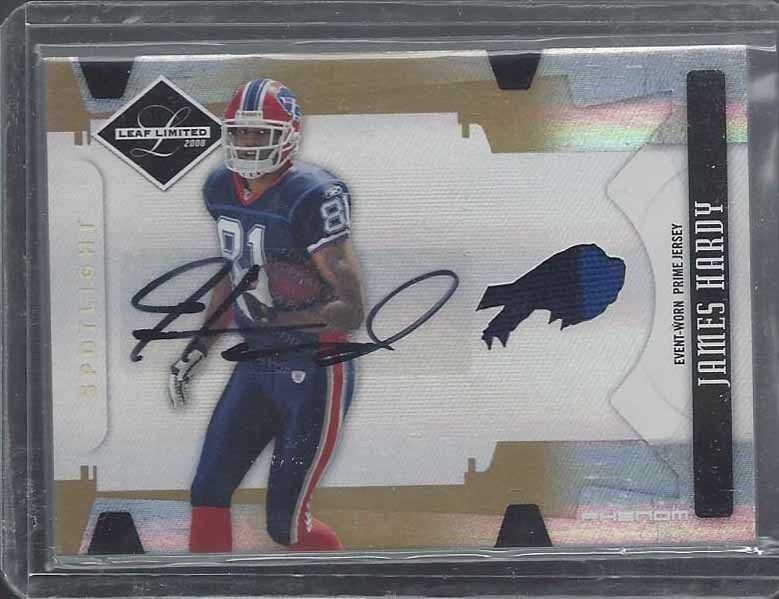 JAMES HARDY 2008 LIMITED SPOTLIGHT GOLD PHENOMS 2 COLOR PATCH AUTO RC #D 25/25