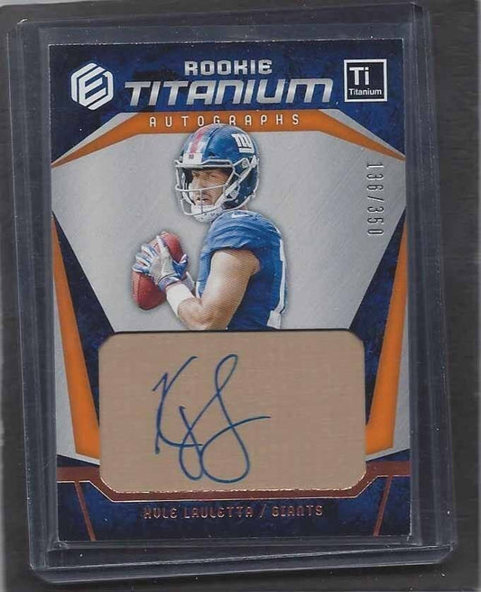 KYLE LAULETTA 2018 PANINI ELEMENTS ROOKIE TITANIUM ON CARD AUTO RC #D 136/350
