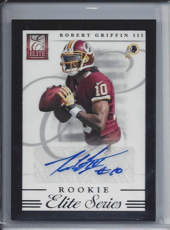 ROBERT GRIFFIN III 2012 ELITE SERIES BLACK BORDER ROOKIE AUTO RC #D 2/99