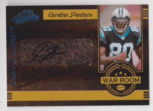 DWAYNE JARRETT 2007 ABSOLUTE WAR ROOM PLATINUM AUTO RC #D 3/5