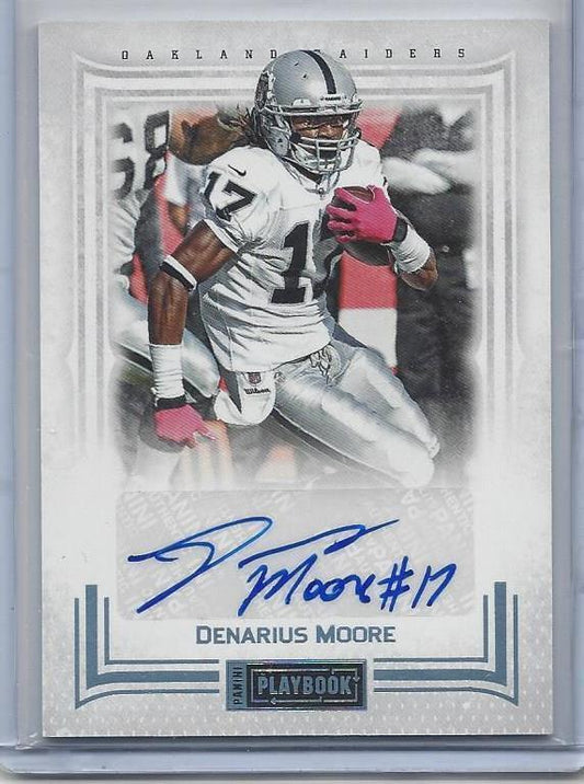 DENARIUS MOORE 2013 PANINI PLAYBOOK PLATINUM AUTO #D 23/25