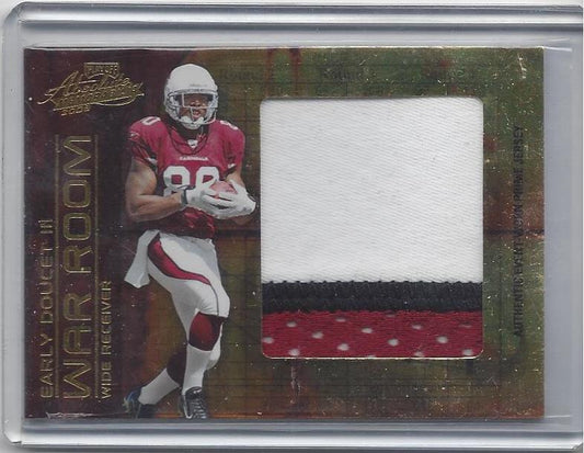 EARLY DOUCET 2008 ABSOLUTE WAR ROOM 3 COLOR JUMBO CARDINALS PATCH RC #D 11/25