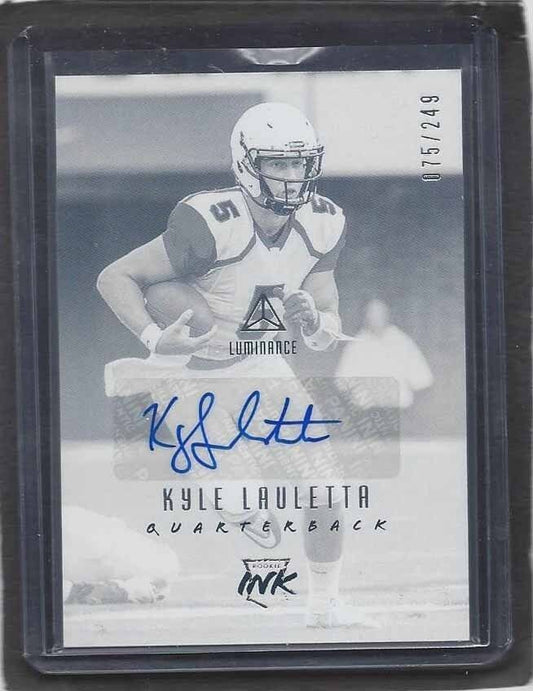 KYLE LAULETTA 2018 PANINI LUMINANCE ROOKIE INK AUTO RC #D 75/249