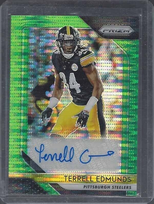 TERRELL EDMUNDS 2018 PANINI PRIZM GREEN PULSAR PRIZMS AUTO RC SP