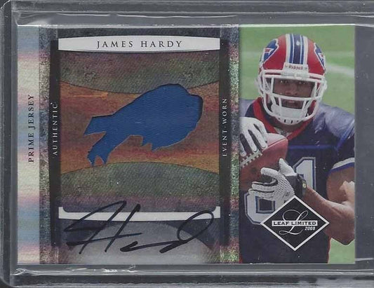 JAMES HARDY 2008 LIMITED BILLS ROOKIE JUMBO LOGO PATCH AUTO RC #D 2/5