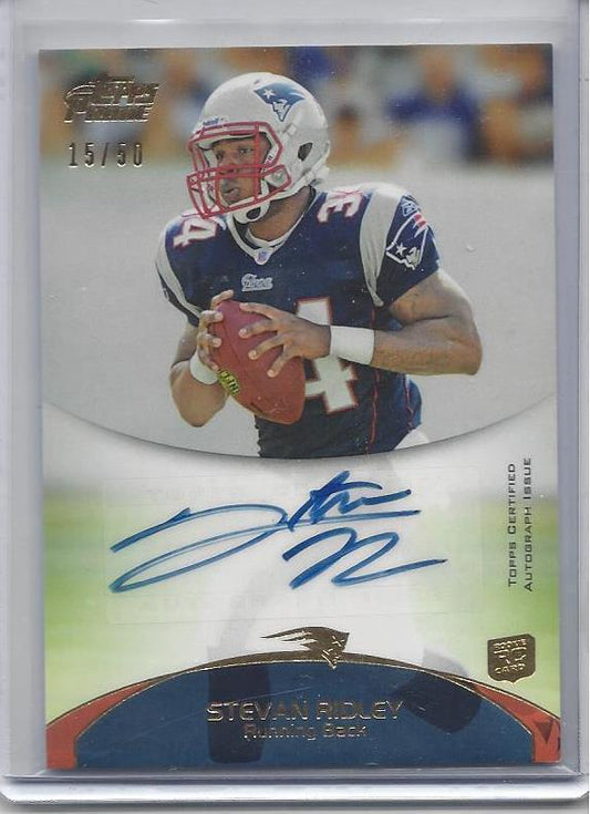 STEVAN RIDLEY 2011 TOPPS PRIME PATRIOTS GOLD AUTO RC #D 15/50