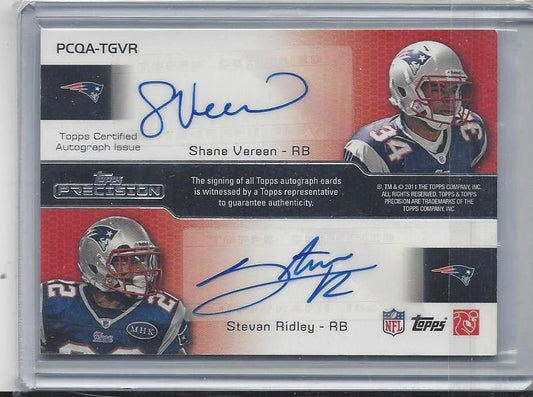 SHANE VEREEN RIDLEY THOMAS GATES 2011 TOPPS PRECISION QUAD ROOKIE AUTO RC #D /10