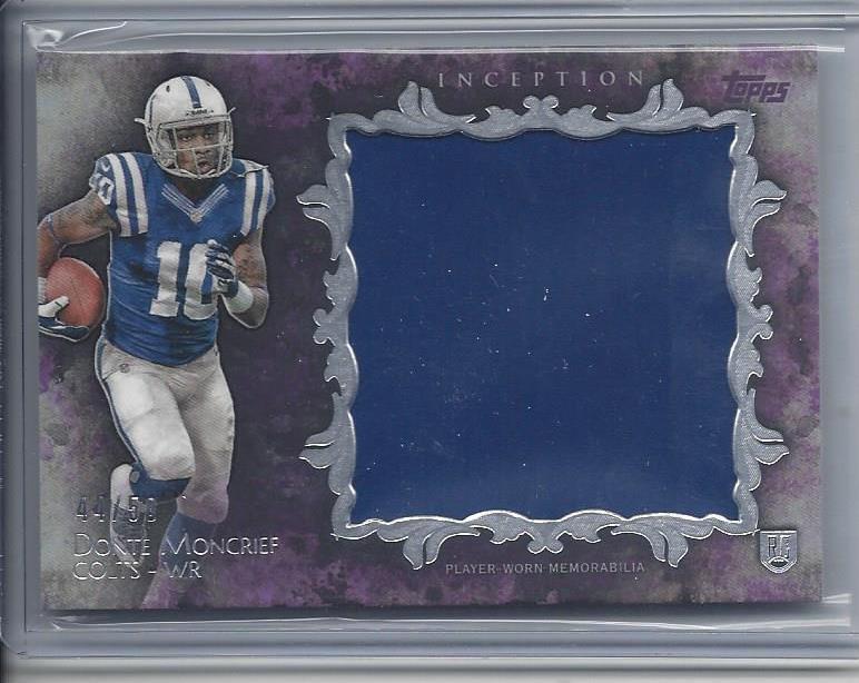 DONTE MONCRIEF 2014 TOPPS INCEPTION PURPLE JUMBO COLTS ROOKIE JERSEY RC #D 44/50