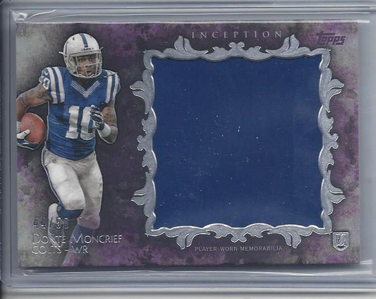 DONTE MONCRIEF 2014 TOPPS INCEPTION PURPLE JUMBO COLTS ROOKIE JERSEY RC #D 44/50