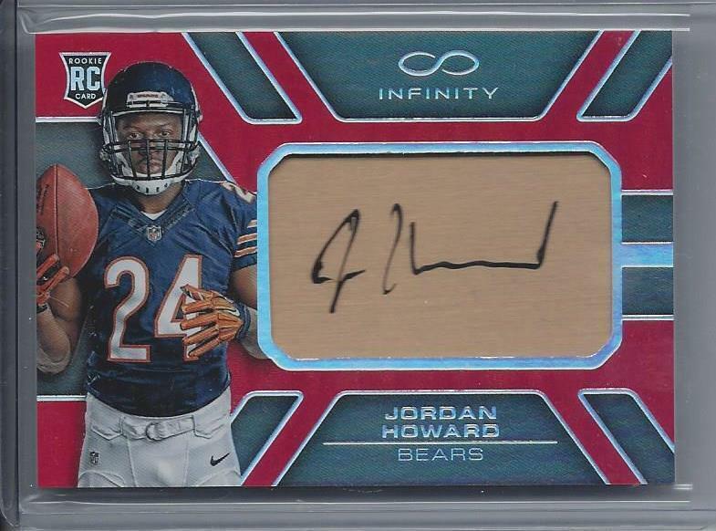 JORDAN HOWARD 2016 PANINI INFINITY RED ON CARD ROOKIE AUTO RC TRUE #D 1/1
