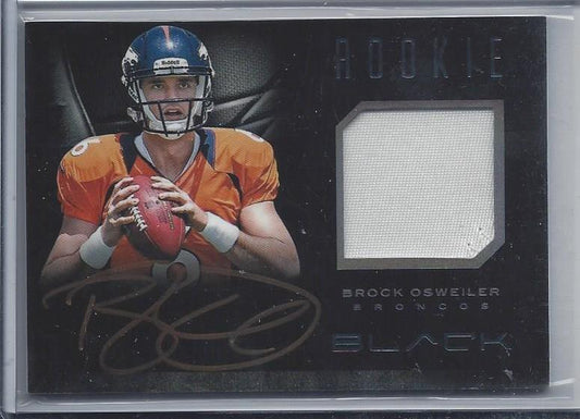 BROCK OSWEILER 2012 PANINI BLACK RPA PATCH ON CARD AUTO RC #D 282/349