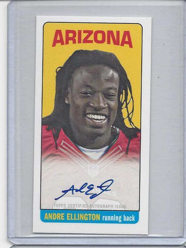 ANDRE ELLINGTON 2013 TOPPS TALL BOY CARDINALS ROOKIE ON CARD AUTO RC #25