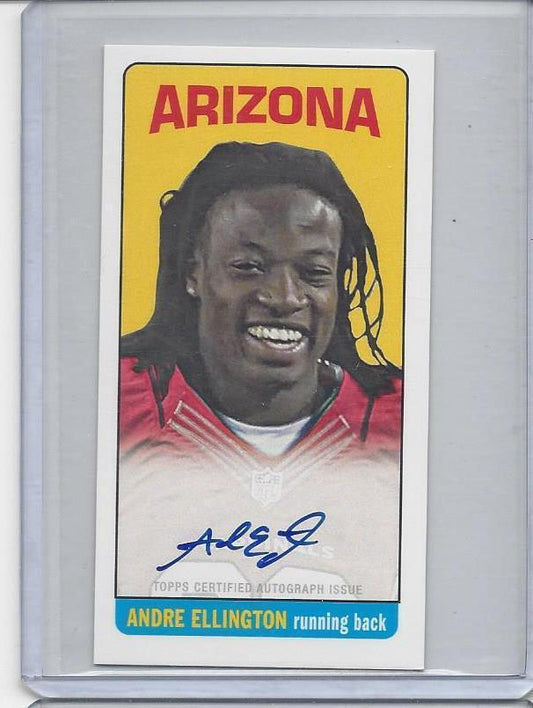 ANDRE ELLINGTON 2013 TOPPS TALL BOY CARDINALS ROOKIE ON CARD AUTO RC #25