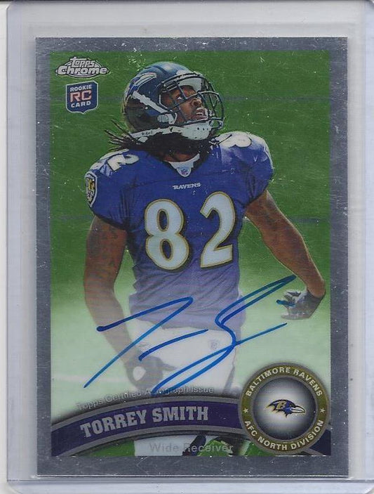 TORREY SMITH 2011 TOPPS CHROME ON CARD AUTO RC #97