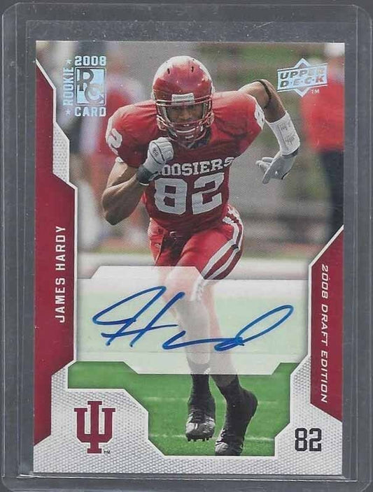 JAMES HARDY 2008 UD UPPER DECK DRAFT EDITION INDIANA HOOSIERS ROOKIE AUTO RC #47