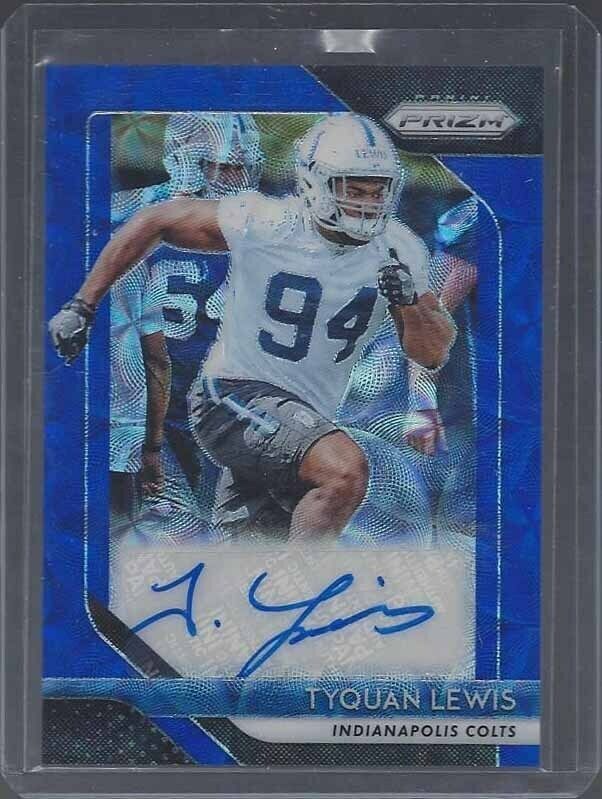 TYQUAN LEWIS 2018 PANINI PRIZM BLUE SCOPE PRIZMS AUTO RC #D /99