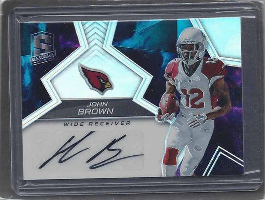 JOHN BROWN 2017 PANINI SPECTRA BLUE PRIZM AUTO #D 2/2