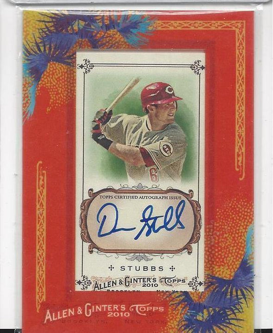 DREW STUBBS 2010 TOPPS ALLEN & GINTER REDS ON CARD AUTO RC