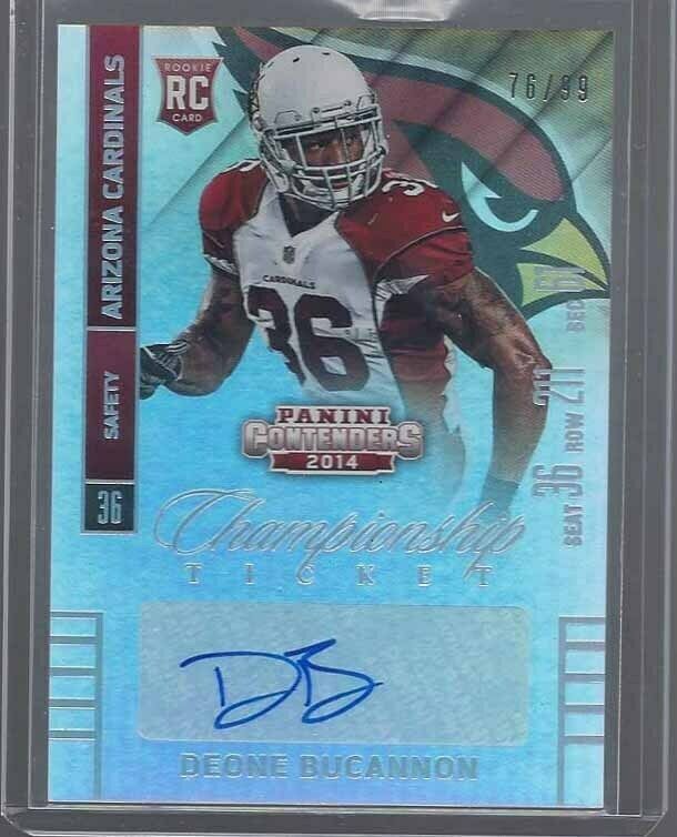 DEONE BUCANNON 2014 CONTENDERS CHAMPIONSHIP TICKET VARIATION AUTO RC #D 76/99