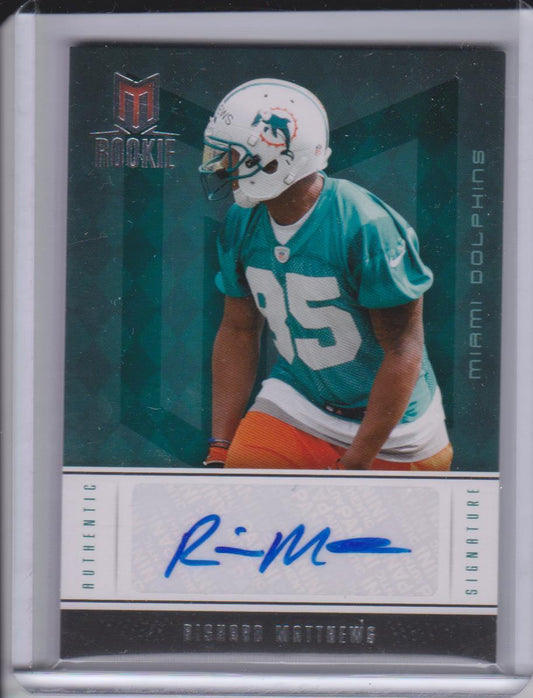 RISHARD MATTHEWS 2012 PANINI MOMENTUM DOLPHINS AUTO RC #D /399