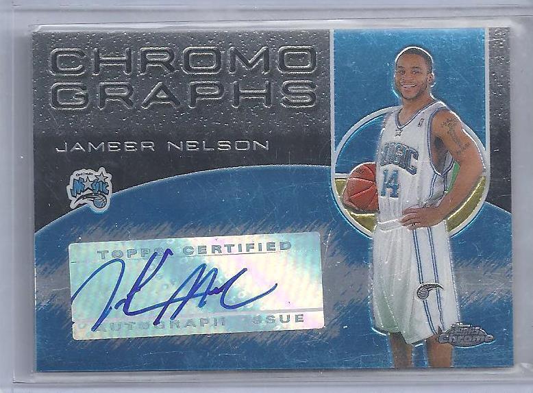 JAMEER NELSON 2004-05 TOPPS CHROME CHROMOGRAPHS MAGIC AUTO RC