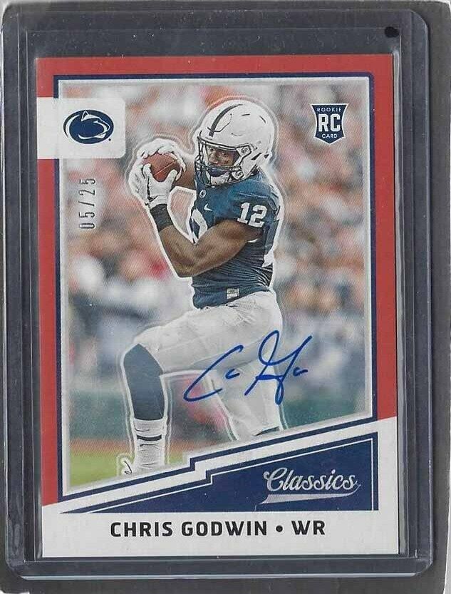 CHRIS GODWIN 2017 CLASSICS ORANGE PARALLEL ROOKIE AUTO RC #D 5/25
