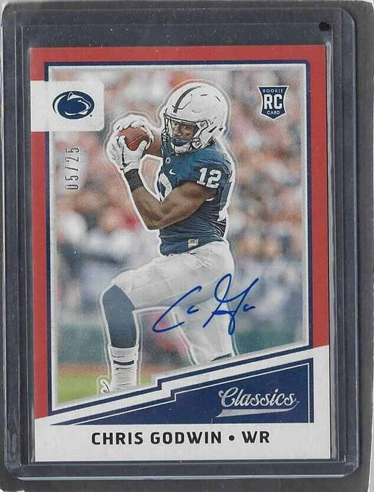 CHRIS GODWIN 2017 CLASSICS ORANGE PARALLEL ROOKIE AUTO RC #D 5/25