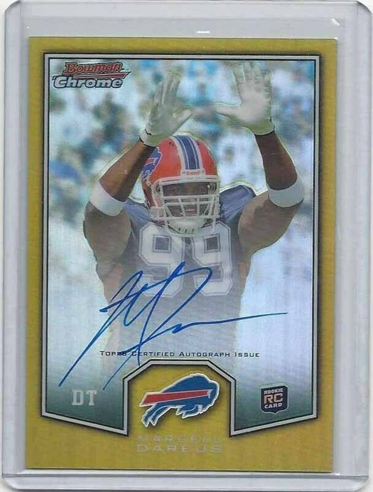 MARCELL DAREUS 2011 TOPPS CHROME BOWMAN CHROME REFRACTOR ON CARD AUTO RC SP #11
