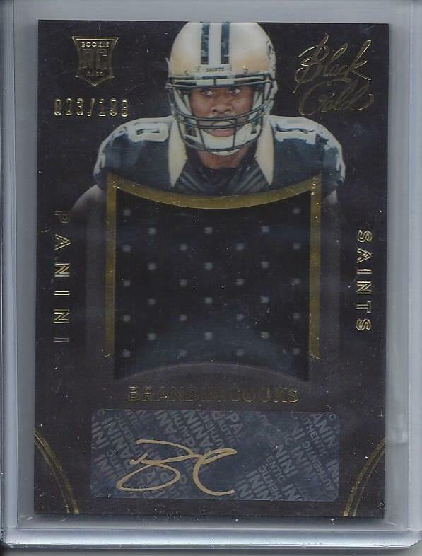 BRANDIN COOKS 2014 BLACK GOLD ROOKIE SAINTS JERSEY AUTO RC #D /199